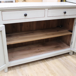 *R504)【美品】ホリデイズ HOLIDAYS ガトーキャビネットカウンター gateau cabinet counter 幅122cm カントリー風 食器棚 サイドボード