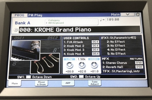 美品】KORG KROME 88 コルグ シンセサイザー（プラチナカラー 
