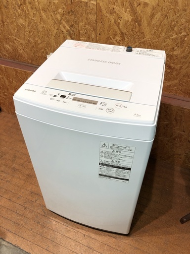 TOSHIBA AW-45M5 4.5kg 全自動洗濯機 2017年 分解洗浄済