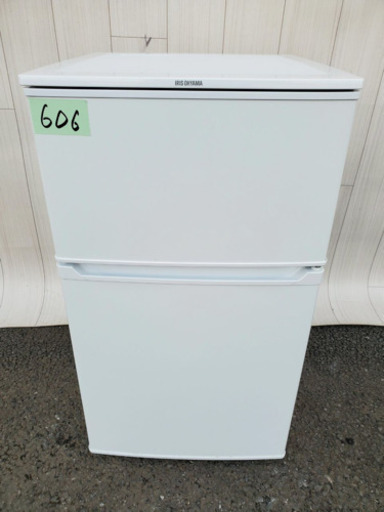 2017年製‼️606番 IRIS OHYAMA✨ノンフロン冷凍冷蔵庫❄️IRR-A09TW-W‼️