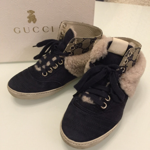 早い者勝ち‼️グッチ❤️GUCCI ムートン ボア スニーカー GGキャンバス