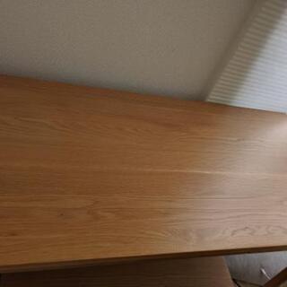 無印良品　オーク材無垢材デスク　MUJI　引き出し付き
