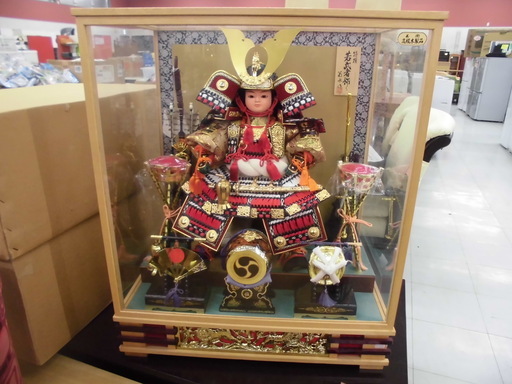特撰若武者飾り 菊水作五月人形 美術高級木製品 端午の節句 子供の日 