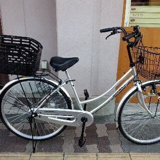 美品☆PATIO BOX[BAA]26吋 ファミリーサイクル シングル/シルバー ...