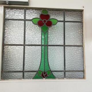 747 イギリスアンティーク　ステンドグラス玄関ドア