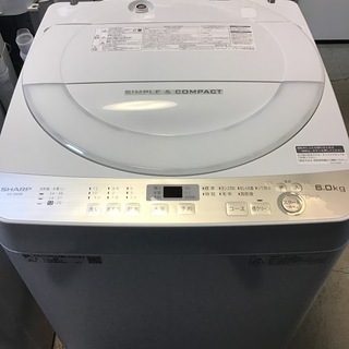 送料無料・設置無料サービス有り】洗濯機 2018年製 SHARP ES-GE6B 中古
