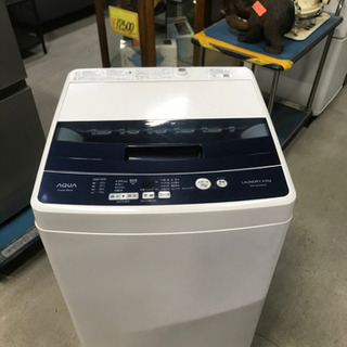 2018年製 美品！AQUA 全自動電気洗濯機 AQW-BK45G 4.5kg洗い