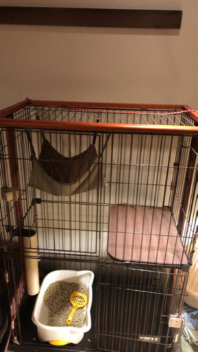 おしゃれな猫用二段ゲージ