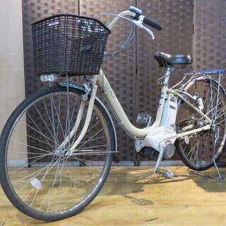 YAMAHA PAS LI-ION ヤマハ パス リチウムイオン 26インチ 内装3段 ベージュ 電動自転車 充電器付 楽々お買い物! 自転車 札幌発