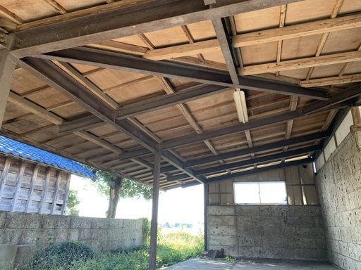 倉庫、納屋 鉄骨製外屋根骨組み 重量鉄骨製 トップ 高根沢町