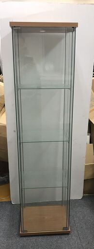 IKEA 4段 ガラスケース ショーケース 飾り棚 フィギュア インテリア 小物 ディスプレイ 幅43cm×奥行37cm×高さ163cm