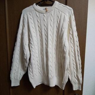 オフホワイト セーター 綿100