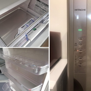■美品■日立 265L 3ドア冷蔵庫 真空チルド「自動製氷機能」 R-K270EV-T