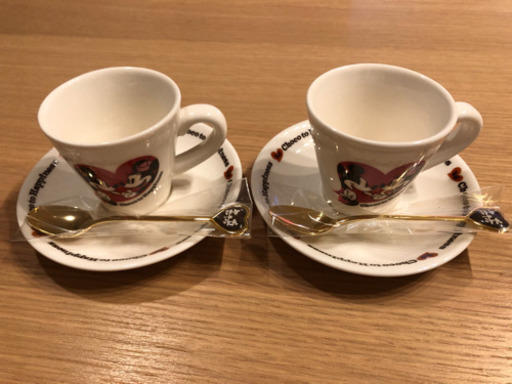 ☆新品未使用☆ディズニー デミカップ\u0026ソーサー 陶器製