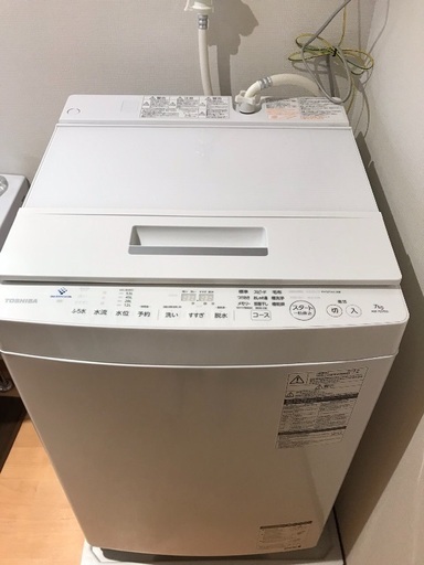 洗濯機  数回使用  ガラストップ TOSHIBA  AW-7D7 7kg