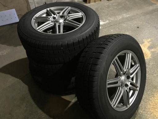225/65R17 スタッドレスタイヤホイール4本セット 残り溝9部山 美品