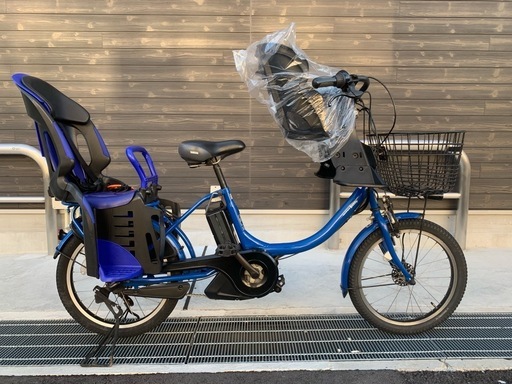 地域限定　ヤマハ　パスバビー　三人乗り　新基準　20インチ　子供乗せ　青　ビッケ　ギュットアニーズ　神戸市　電動自転車