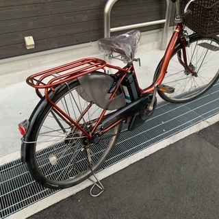 地域限定送料無料　パス　ナチュラ　新基準　8,9AH　赤　神戸市　電動自転車 SOLD OUT】電動自転車 ヤマハ PAS ナチュラ 26インチ 赤 大容量