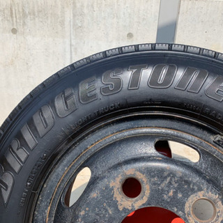 2t車 16年 6本セットバリ物夏タイヤ ホイール付ブリヂストンR205 6.50R16 10PR PCD203.2 5.50x16 ハブ径133mm 5H 