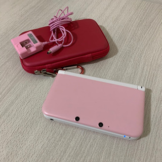 美品】3DS LL ピンク(充電器、ケース、ソフト2本付)