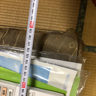 黒檀？綺麗な座卓　ガラス天板付き　180×100