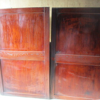 帯戸6枚セット　総欅　4枚（横107.5㎝×高さ175.7㎝）・2枚（横86.5㎝×高さ175.7㎝）