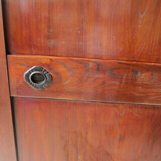 帯戸6枚セット　総欅　4枚（横107.5㎝×高さ175.7㎝）・2枚（横86.5㎝×高さ175.7㎝）