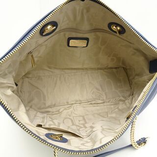 フルラ FURLA チェーントートバッグ レザー ブルー/055611【中古】【本物】