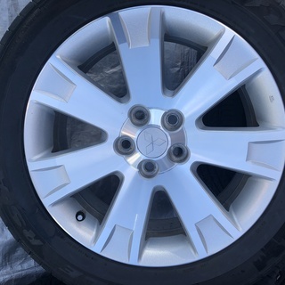 三菱　純正18インチホイール　５穴　ＰＣＤ114.3　+38　ＹＯＫＯＨＡＭＡ　ＧＯＯＤＹＥＡＲタイヤ　235/55Ｒ18　5.5～6分山 