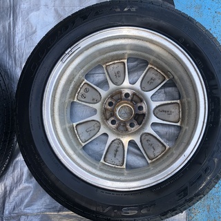 三菱　純正18インチホイール　５穴　ＰＣＤ114.3　+38　ＹＯＫＯＨＡＭＡ　ＧＯＯＤＹＥＡＲタイヤ　235/55Ｒ18　5.5～6分山 