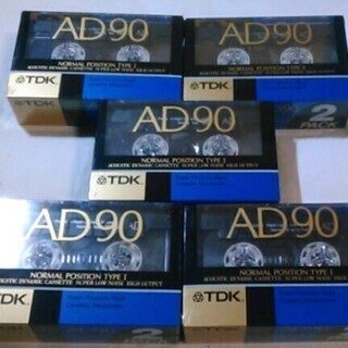 【希少】カセットテープ TDK AD90(２パックセット)×５