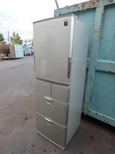 ☆5D簡易清掃済み☆2010年製☆SHARP シャープ 416L冷凍冷蔵庫 SJ-PW42S-N