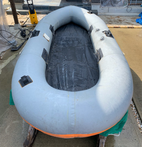 アキレスゴムボート ハヤブサRX エンジンマウント一体型底板 イス付き カバーはオマケ