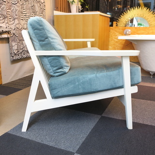 売り切れました11-1 お持ち帰り限定! 【新古品】 【展示品】 Francfranc W1535  サルト ２人掛けソファ エメラルドグリーン×ホワイト