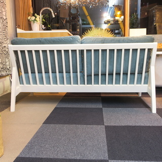 売り切れました11-1 お持ち帰り限定! 【新古品】 【展示品】 Francfranc W1535  サルト ２人掛けソファ エメラルドグリーン×ホワイト