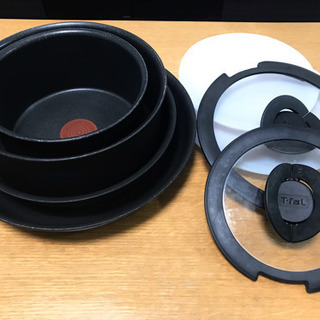 T-fal(中古)フライパン・鍋・取手　9点セット