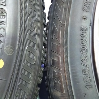 冬用 16インチ 美品 PCD100【富山】ブリヂストン ＶＲＸ 195/60Ｒ16 ウイッシュ イスト アベンシス セリカ プリウス インプレッサ レガシィ 中古/4本