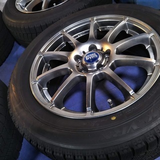 冬用 16インチ 美品 PCD100【富山】ブリヂストン ＶＲＸ 195/60Ｒ16 ウイッシュ イスト アベンシス セリカ プリウス インプレッサ レガシィ 中古/4本
