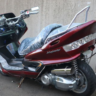 【YAMAHA マジェスティ】プロジェクターライト！！スピーカー、アンプ新品！！