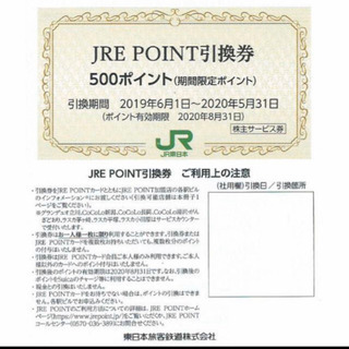 JREポイント　500ポイント引換券