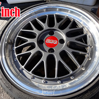 ☆BBS LM風☆ブラックポリッシュ 17×7.5J+42 4Ｈ...