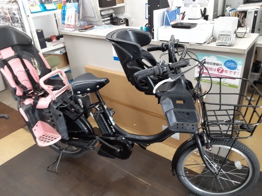 中古車出ました！ YAMAHA 電動アシスト自転車前・後ろ子乗せ付き PAS Babby　UN　20インチ バッテリー8.7Ah