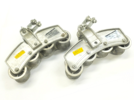 [K1119H] ケーブルローラー 4連金車 滑車 2個セット 通信線路器具 大工道具 K1119H] ケーブルローラー 4連金車 滑車 2個セット 通信線路器具 大工道具