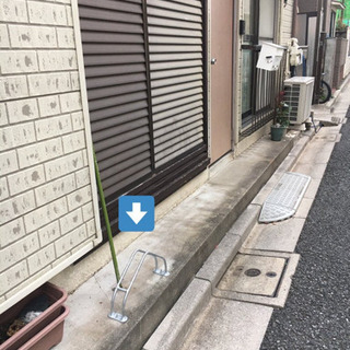 駐輪スペースの整理・ボルト固定