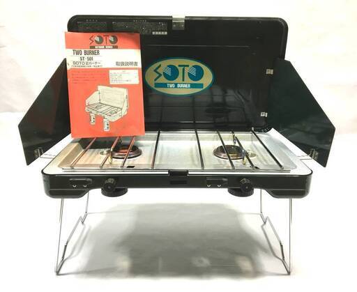 美品 SOTO ２バーナー ST-501 アウトドアシリーズ 圧電点火方式 バーベキュー レジャー コンロ