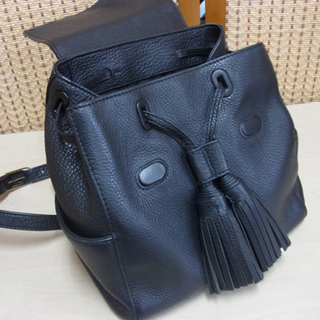 トリーバーチ レザー バックパック ミニ リュック 黒 南12条店