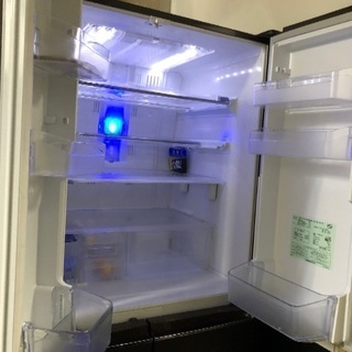 三菱【光ビッグ】光パワー瞬冷凍/光エア除菌脱臭/光ビタミンUP野菜室/エコモード/自動製氷付★フレンチドア冷蔵庫520L/MR-E52S-DW(8R91916)