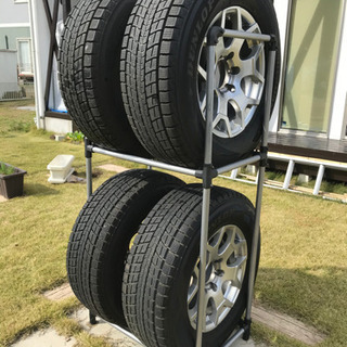 中古 DUNLOP スタッドレス 265/65R17 + MANARAY SPORT アルミホイール