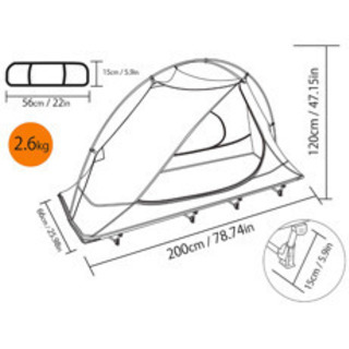 キャンプ コット テント  1人用 （黄）DESERT WALKER™