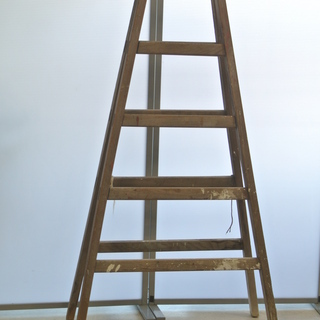アンティーク木製脚立 梯子 はしご ラダー 踏み台 レトロ インテリア 
